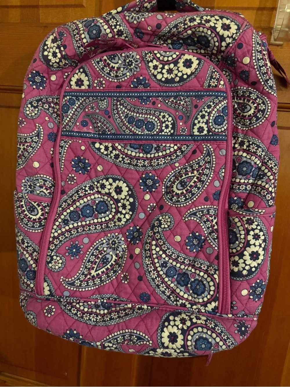 Quilted Paisley Pink Women's Backpack by
